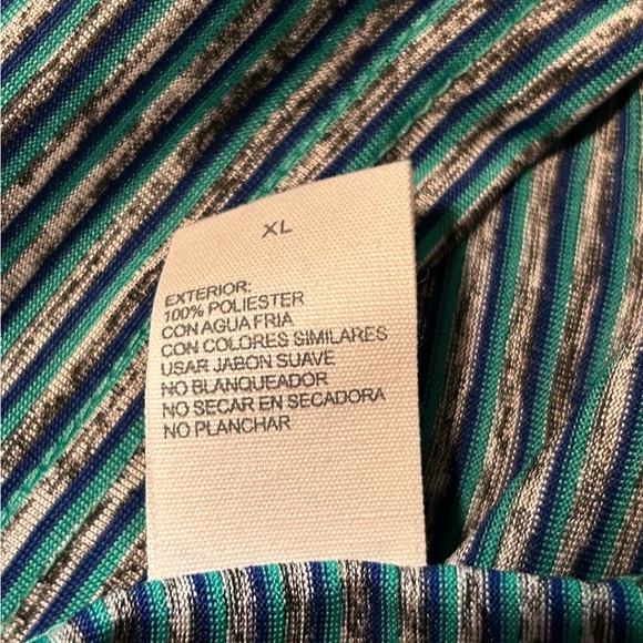 Athletic Collection Workout T Shirt Green Blue Teal Womens XL - Picture 5 of 5